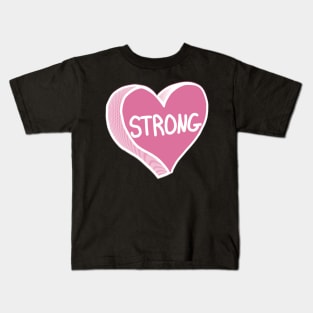 Strong Pink Heart Kids T-Shirt